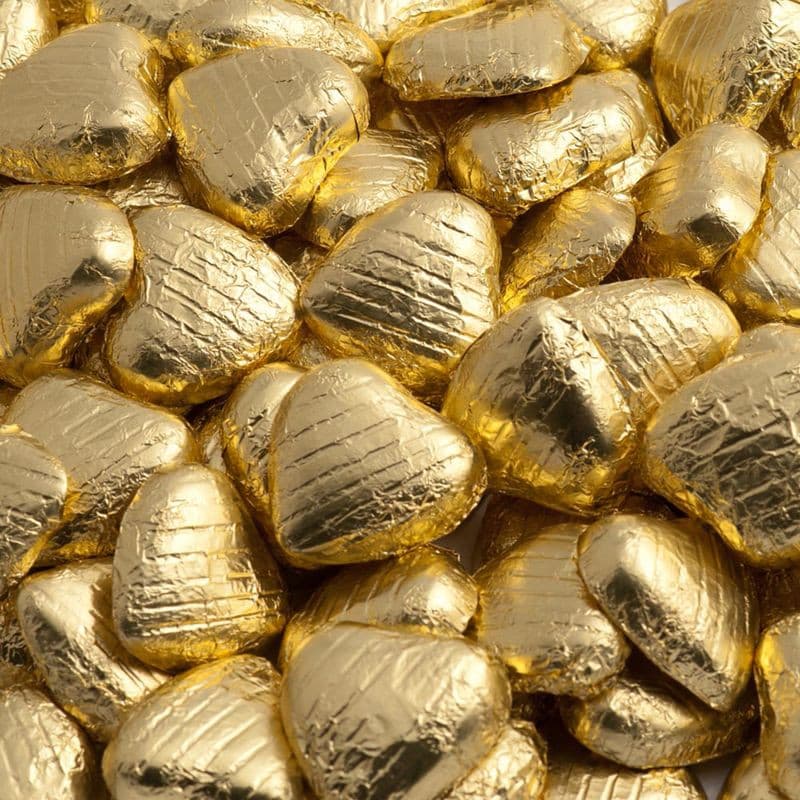 Chocolate Foiled Hearts.