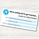Holiday Ticket Blue Wedding Evening Invitation