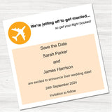 Holiday Ticket Save the Date Card.