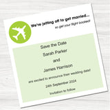 Holiday Ticket Save the Date Card.