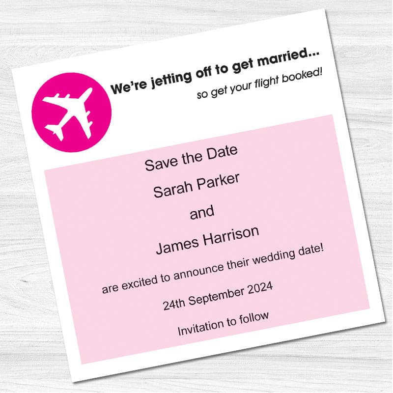 Holiday Ticket Save the Date Card.