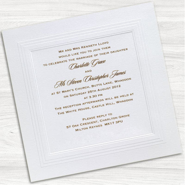 Simplicity Wedding Evening Invitation.