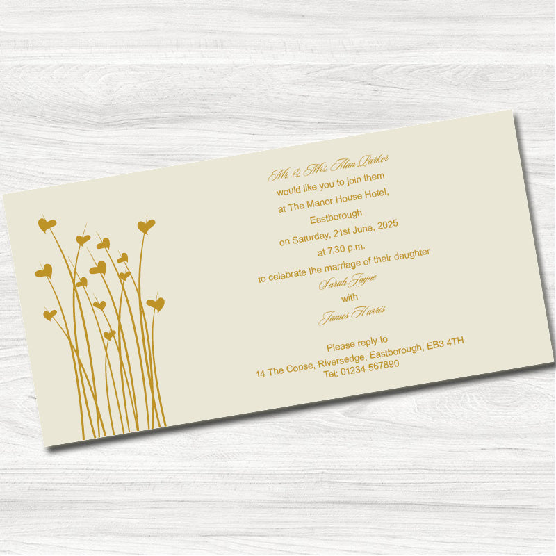 Summer Breeze Wedding Evening Invitation - Inside