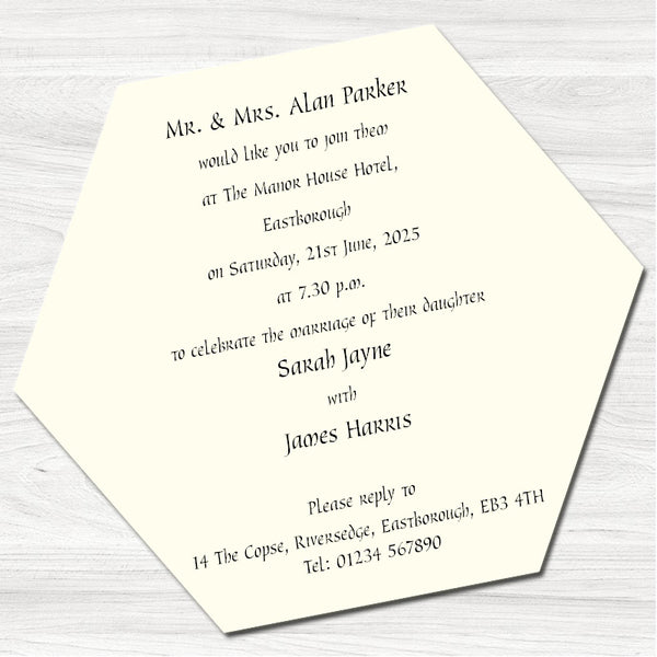 Lotus Flower Wedding Evening Invitation