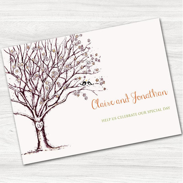 Tree of Love Wedding Evening Invitation.