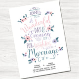 Fun, Laughter & Marriage Wedding Evening Invitation