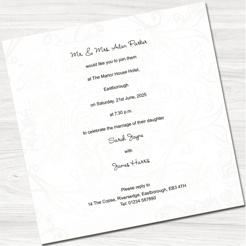 Love Always Evening Invitation - Inside