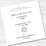 Sketchy Heart Green Wedding Evening Invitation