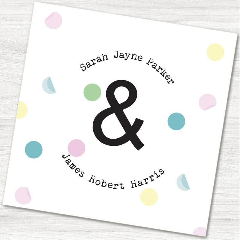 Confetti Wedding Evening Invitation.