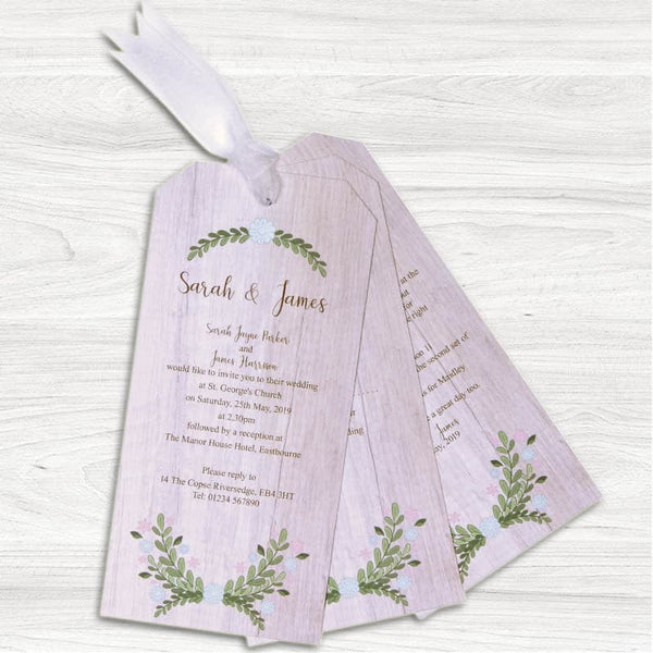 Flora Wedding Evening Invitation.