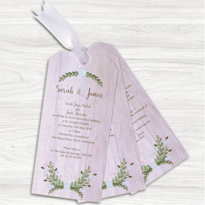 Flora Wedding Evening Invitation.