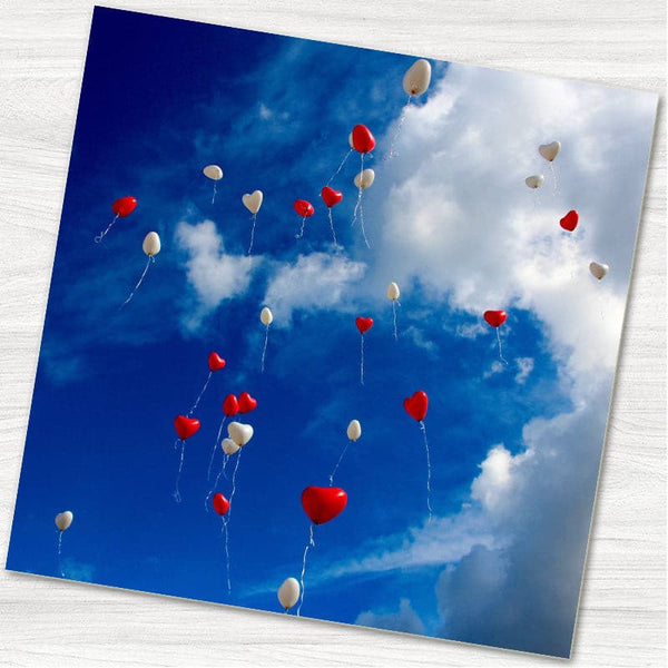 Heart Balloons Wedding Evening Invitation.
