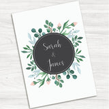 Floral Buds Wedding Evening Invitation.