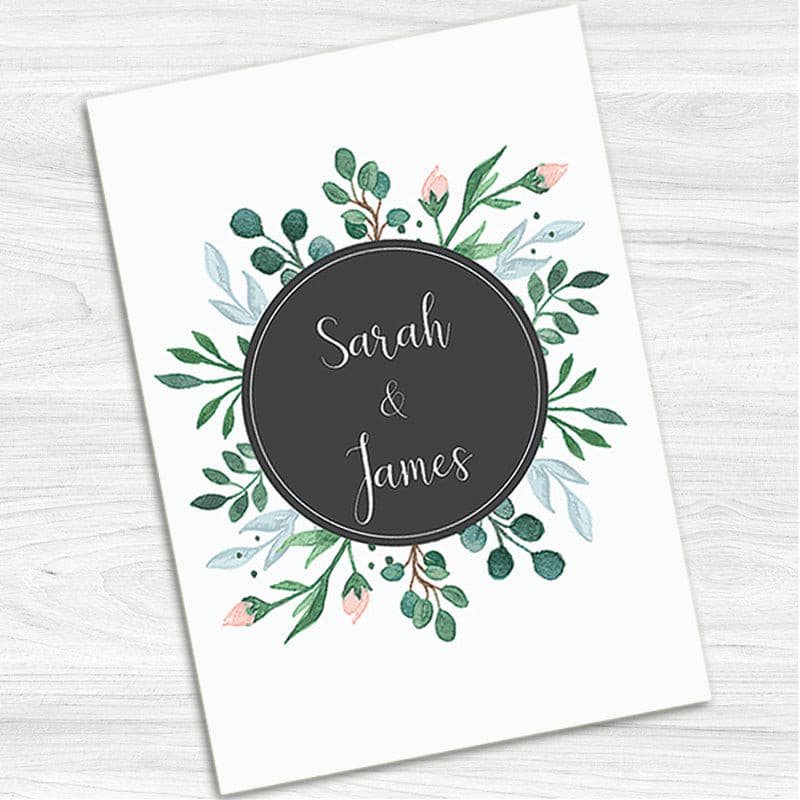 Floral Buds Wedding Evening Invitation.