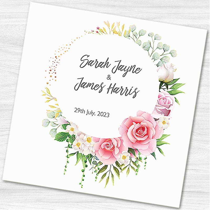 Floral Wedding Evening Invitation.