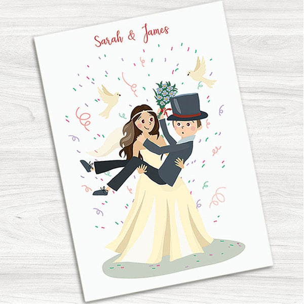 Bride and Groom Wedding Evening Invitation.