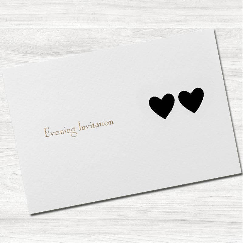 Ribbons Wedding Evening Invitation.