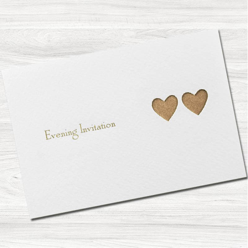 Ribbons Wedding Evening Invitation.