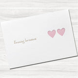 Ribbons Wedding Evening Invitation.