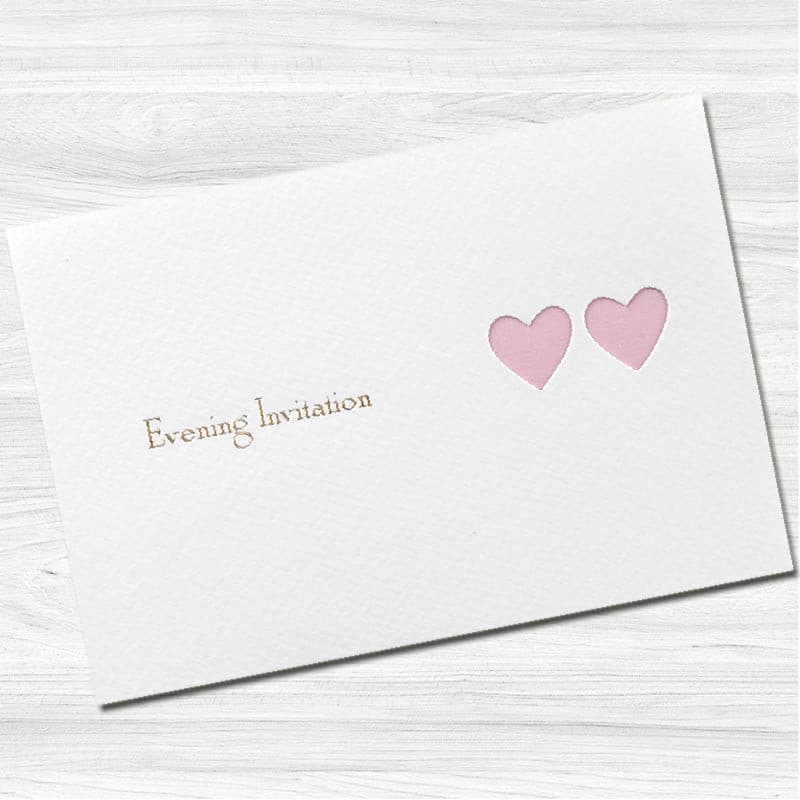 Ribbons Wedding Evening Invitation.