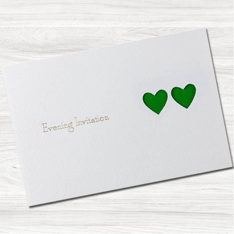 Ribbons Wedding Evening Invitation.