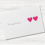 Ribbons Wedding Evening Invitation.