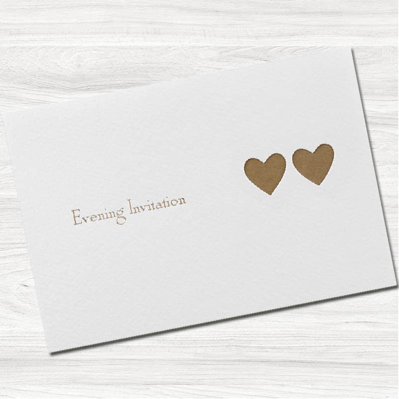 Ribbons Wedding Evening Invitation.