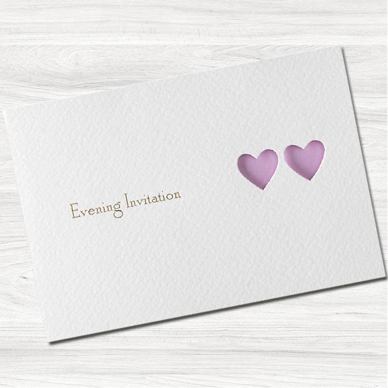 Ribbons Wedding Evening Invitation.