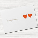 Ribbons Wedding Evening Invitation.