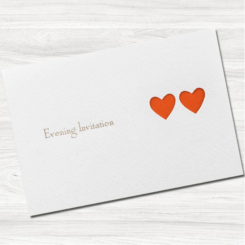 Ribbons Wedding Evening Invitation.