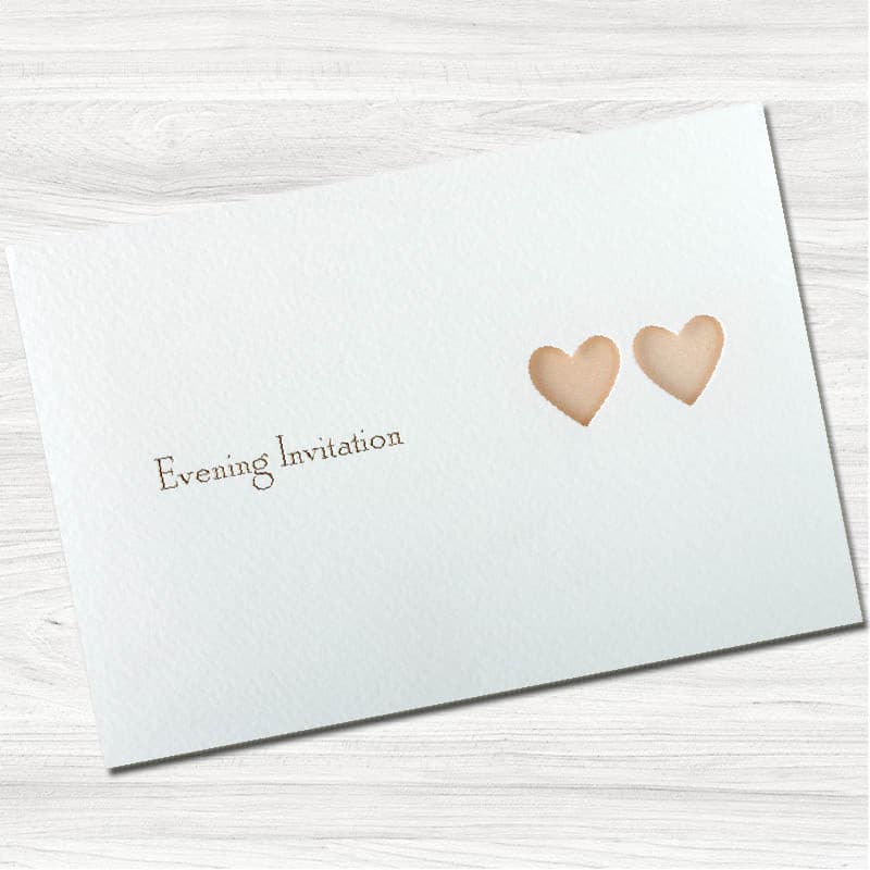 Ribbons Wedding Evening Invitation.