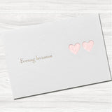 Ribbons Wedding Evening Invitation.