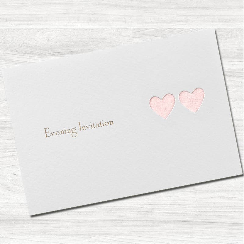Ribbons Wedding Evening Invitation.
