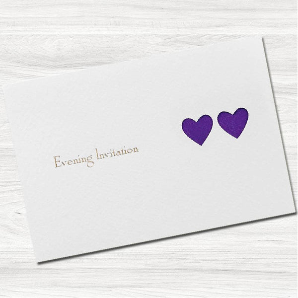 Ribbons Wedding Evening Invitation.