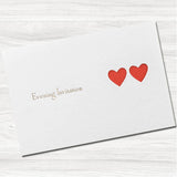 Ribbons Wedding Evening Invitation.