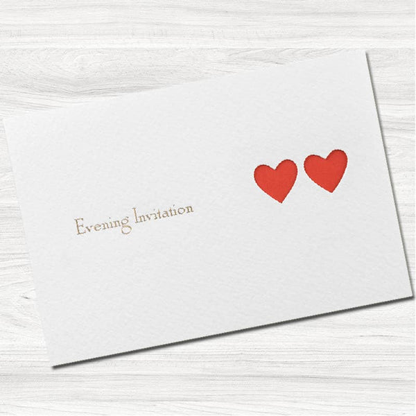 Ribbons Wedding Evening Invitation.
