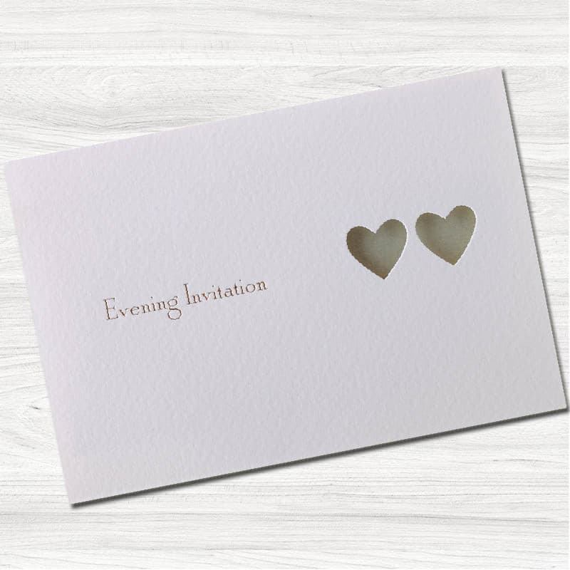 Ribbons Wedding Evening Invitation.