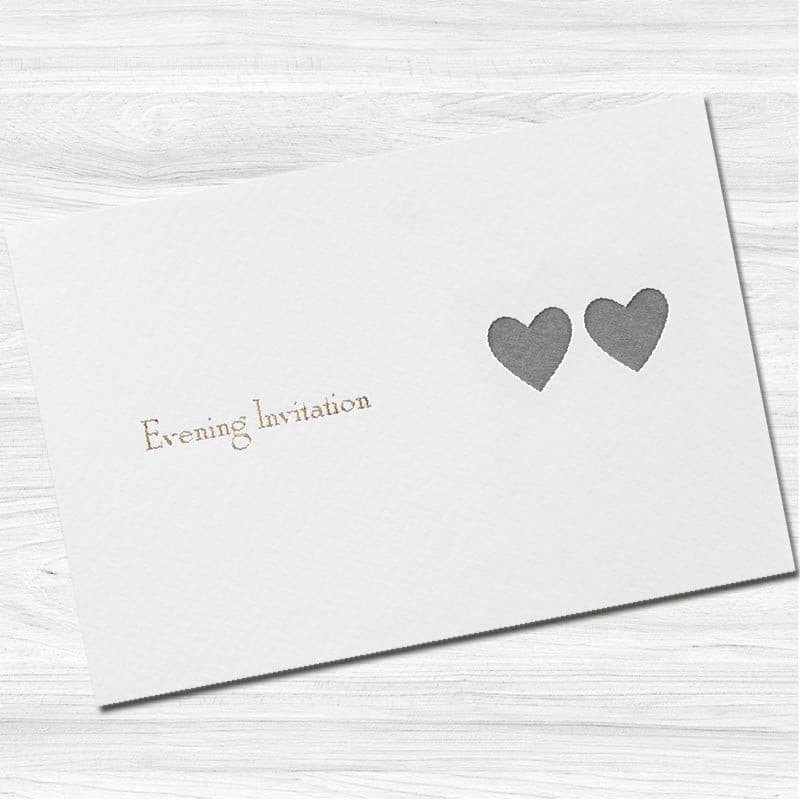 Ribbons Wedding Evening Invitation.