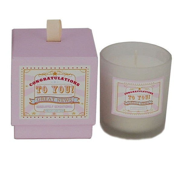 Congratulations  Fresh Cotton Scented Candle.