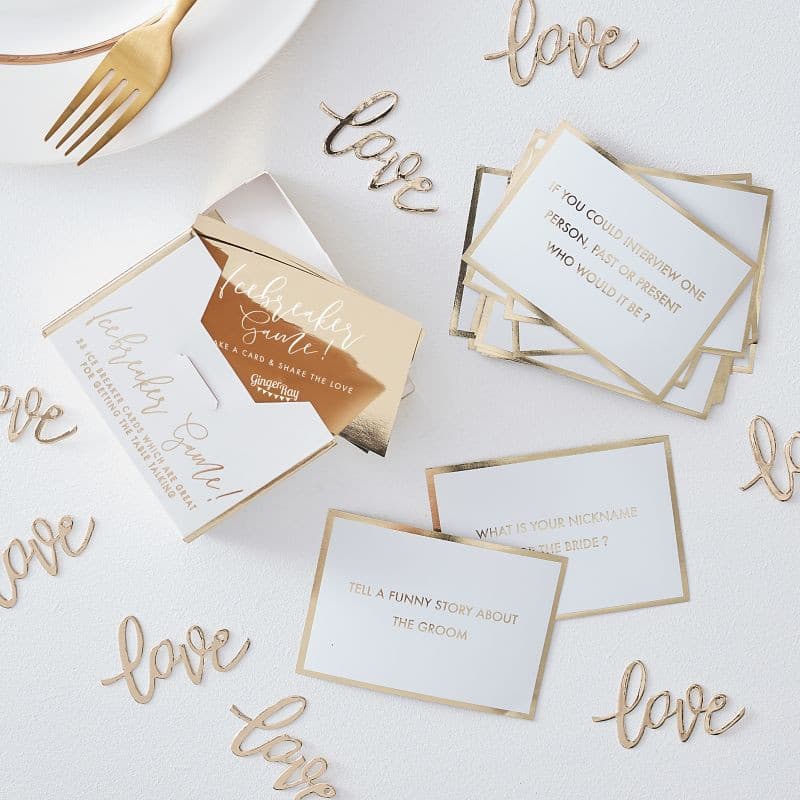 Wedding Table Trivia Cards.