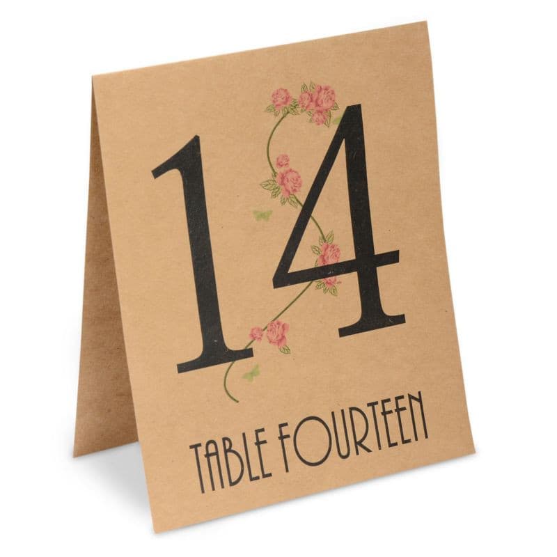Country Garden Table Numbers.