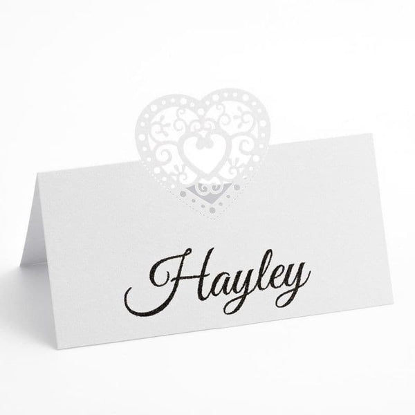 Filigree Heart Place Card.