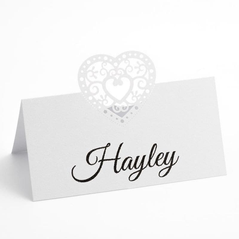 Filigree Heart Place Card.