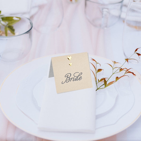 Golden Pocket Place Card.