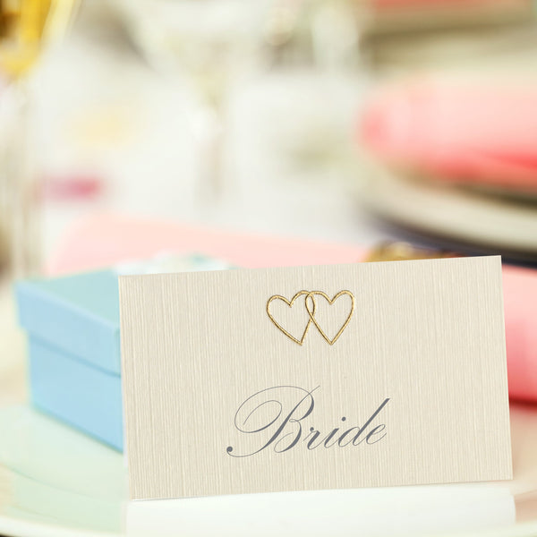 Linked Hearts Place Card.