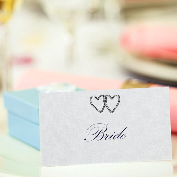 Linked Hearts Place Card.