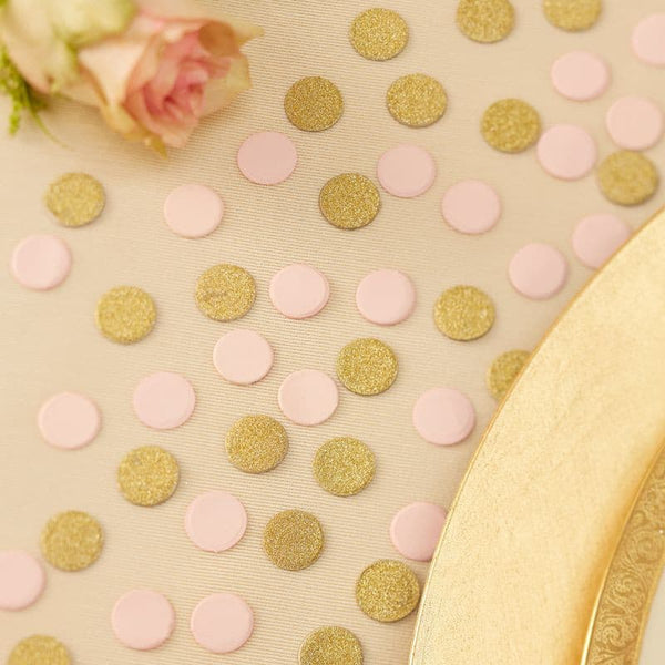 Pink & Gold Glitter Table Confetti.