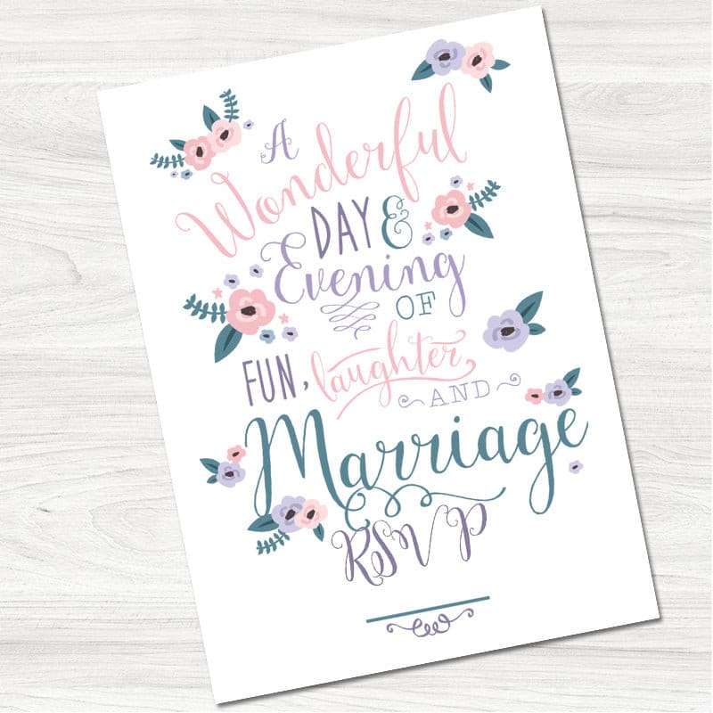 Fun, Laughter & Marriage Reply Card-Front