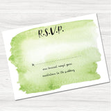 Tintin Green Wedding Reply Card.