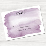 Tintin Purple Wedding Reply Card.